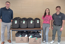 Backpacks donated to Local Skilled Trades Students